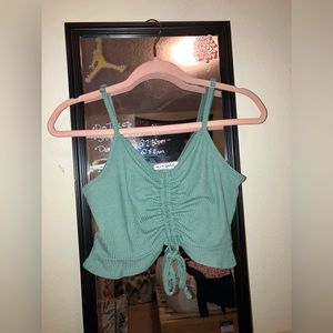 Green crop top